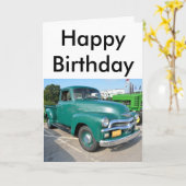 ヴィンテージのシボレーのトラック カード (黄色い花)