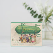 ヴィンテージのシャムロックの浮遊物のセントパトリックの日カード ポストカード (スタンド正面)