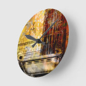 ヴィンテージのシャワーバス2 ラウンド壁時計 (傾斜)