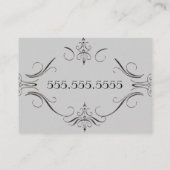 ヴィンテージのシャンデリアのフランス人のスタイル 名刺 (裏面)