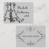 ヴィンテージのシャンデリアのフランス人のスタイル 名刺 (正面/裏面)