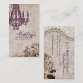 ヴィンテージのシャンデリアの名刺 名刺 (正面/裏面)