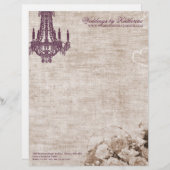 ヴィンテージのシャンデリアレターヘッド レターヘッド (正面/裏面)