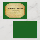 ヴィンテージのシャンペンのワインのラベルの名刺 名刺 (正面/裏面)