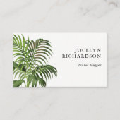 ヴィンテージのシュロの葉 名刺 (正面)