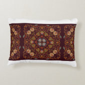 ヴィンテージのシルクネックスカーフまたはカーチの角型 アクセントクッション (裏面)