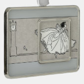 ヴィンテージのシンデレラのオーナメントの装飾 シルバープレートフレームオーナメント (右)