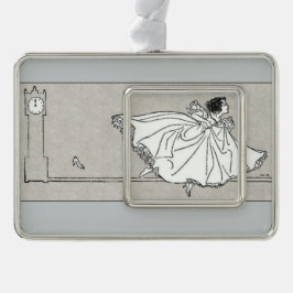 ヴィンテージのシンデレラのオーナメントの装飾 シルバープレートフレームオーナメント