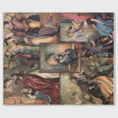 ヴィンテージのシンデレラのクリスマスのモンタージュ ラッピングペーパー (フラット)