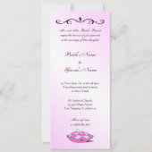 ヴィンテージのシンデレラの靴のピンクのウェディング招待状 招待状 (裏面)