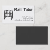 ヴィンテージのシンプルな白黒の数学の個人教師 名刺 (正面/裏面)