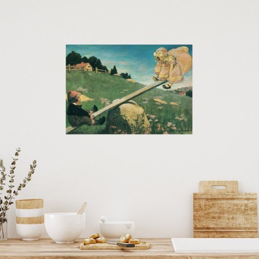 ヴィンテージのシーソー・マージェリー・ドー、ジェシー・ウィルコックス・スミス ポスター (キッチン)