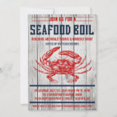 ヴィンテージのシーフードの沸騰パーティの招待状 招待状 (正面)