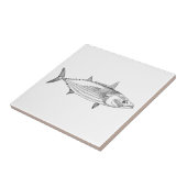ヴィンテージのシーフードの魚の芸術-カツオ タイル (側面)