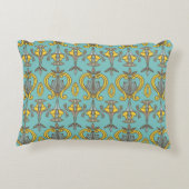 ヴィンテージのシームレスなアールヌーボーパターン。ヴィンテージ壁 アクセントクッション (裏面)