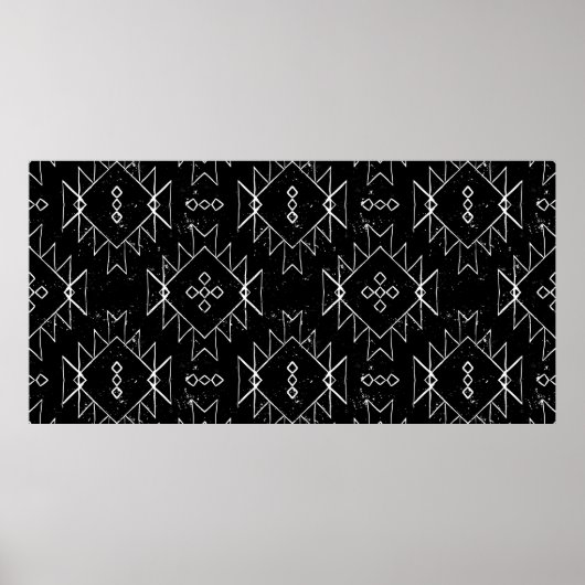 ヴィンテージのシームレスなエスニック様式とアメリカのindi ポスター (正面)