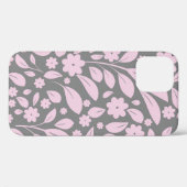 ヴィンテージのシームレスなパターンとピンクの花とlea Case-Mate iPhoneケース (裏面 (横))