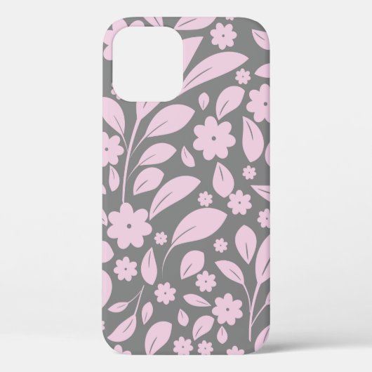 ヴィンテージのシームレスなパターンとピンクの花とlea Case-Mate iPhoneケース (裏面)
