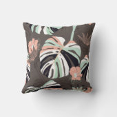 ヴィンテージのシームレスなパターン。コンテンポラリー熱帯性低潮 クッション (裏面)