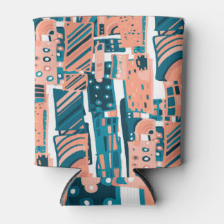 ヴィンテージのシームレスなパターン。 缶クーラー