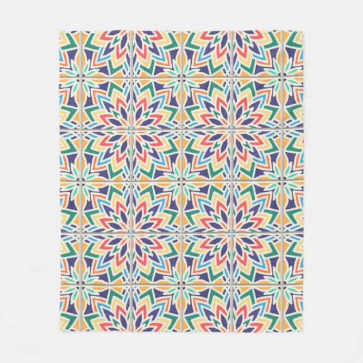 ヴィンテージのシームレスなパタ伝統的ーン フリースブランケット (正面)