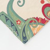 ヴィンテージのシームレスな背景美しいフローラオリエ フリースブランケット (角)