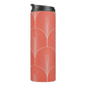 ヴィンテージのシームレスな赤とグレーのアートデコ壁紙p タンブラー (回転右)