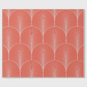 ヴィンテージのシームレスな赤とグレーのアートデコ壁紙p ラッピングペーパー (フラット)