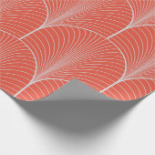 ヴィンテージのシームレスな赤とグレーのアートデコ壁紙p ラッピングペーパー (角)