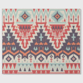 ヴィンテージのシームレスな部族パターン。幾何学的倫理 ラッピングペーパー (フラット)