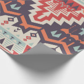 ヴィンテージのシームレスな部族パターン。幾何学的倫理 ラッピングペーパー (角)
