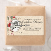 ヴィンテージのシールのキッチンからカピッドのフォーク ラベル (インサイチュ)