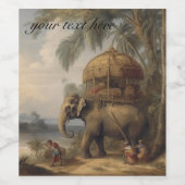 ヴィンテージのシーンゾウのカスタマイズ ワインラベル (シングルラベル)