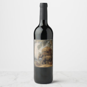 ヴィンテージのシーンゾウのカスタマイズ ワインラベル