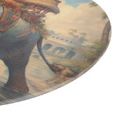 ヴィンテージのシーン象とハウダ カッティングボード (角)
