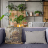 ヴィンテージのシーン象とハウダ クッション