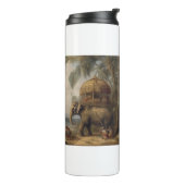 ヴィンテージのシーン象とハウダ タンブラー (回転左)