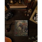 ヴィンテージのシーン象とハウダ ノートブック