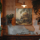 ヴィンテージのシーン象とハウダ ポスター