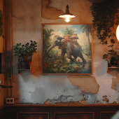 ヴィンテージのシーン象とハウダ ポスター