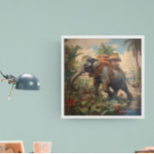 ヴィンテージのシーン象とハウダ ポスター