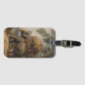 ヴィンテージのシーン象とハウダ ラゲッジタグ (正面横)