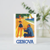 ヴィンテージのジェノバイタリアの観光事業 ポストカード (スタンド正面)