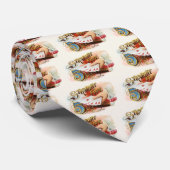 ヴィンテージのジガー ラベル アート ストレート フラッシュ ハーツ ネクタイ (ロール)