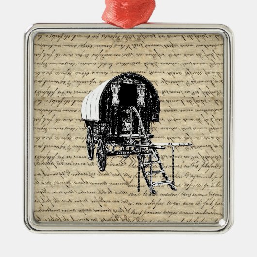 ヴィンテージのジプシーワゴン メタルオーナメント (正面)
