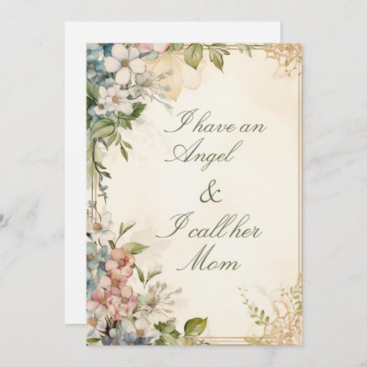 ヴィンテージのジャスミンの花の母の日 シーズンカード (正面/裏面)