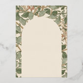 ヴィンテージのジャスミン 箔招待状 (裏面)