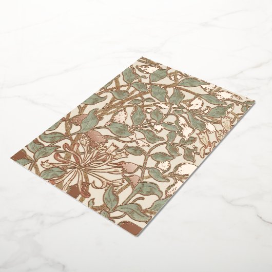 ヴィンテージのジャスミン 箔招待状 (回転した状態)