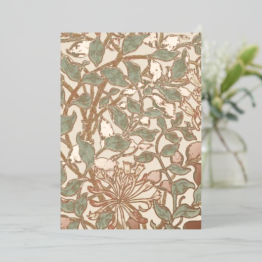 ヴィンテージのジャスミン 箔招待状 (立ち正面)