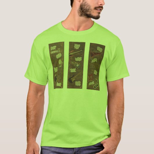 ヴィンテージのジャズ音楽のトリオ- Tシャツ (正面)